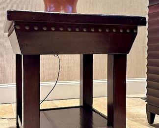 (2) Woodland Side Tables with Nailhead Trim