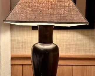 (2) Table Lamps with Burlap Shades