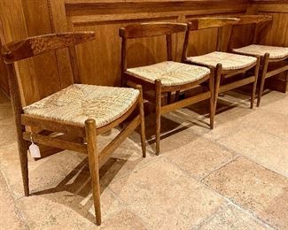 (4) Chairs with Rush Seats