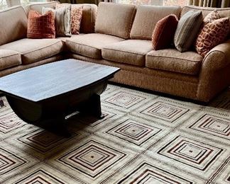 Wool Rug (beige, maroon)