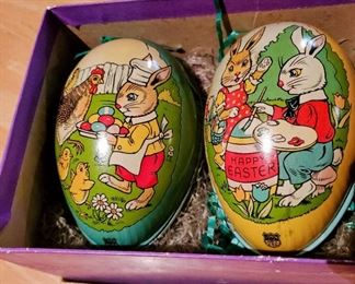 Vintage Tin Easter Eggs