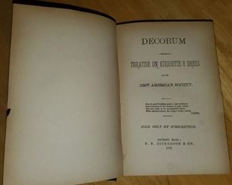 Decorum Hardcover Book