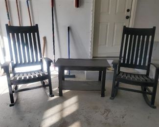 Porch Rockers and side table