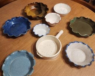 Assorted local pottery dishes