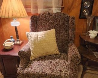 Upholstered parlor chair