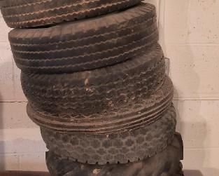 Assorted lawn tractor tires
