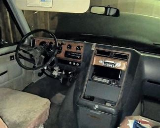 Interior of van