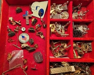 Cufflinks, tie tacks