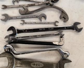 Assorted small wrenches