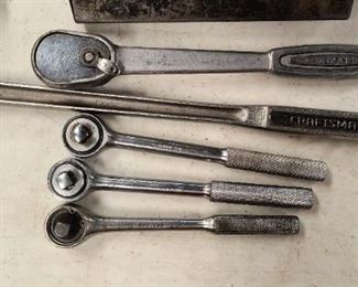 Assorted ratchets and breaker bar