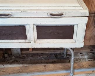 Antique wooden tool box