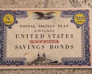 Wartime United States savings bond booklet