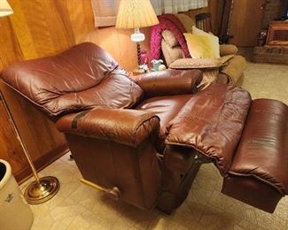 Burgundy lazy- boy recliner