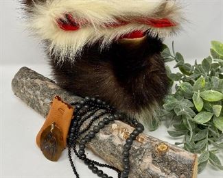  Native American Skunk Cuffs- Horse Pendant, Stone Bead Necklaces