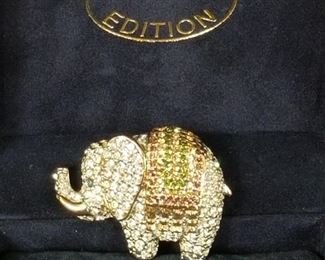 Carolee Limited edition crystal studded Elephant pin
