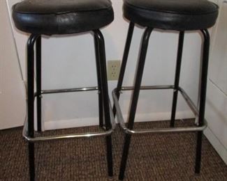 Black Padded Bar Stools