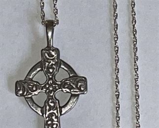 Sterling Celtic Cross Necklace