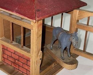 Spring Loaded Donkey in Stable Toy