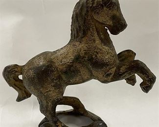 Cast Iron Rearing Horse Bank