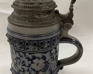 Blue Salt Glaze German Beer Stein