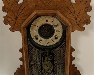Ingraham, Oak Mantle Clock, Works
