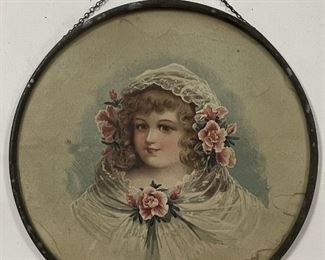 Flue Cover with Victorian Girl