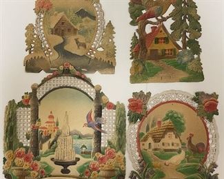 4 Die Cut Calendar Holders, Unused