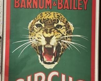 Large Framed Circus Poster, Ringling Bros. Barnum and Bailey, The Greatest Show on Earth