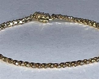 14K Gold and Diamond Tennis Bracelet