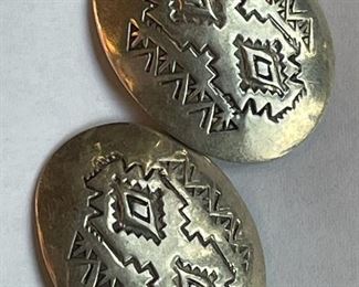 Navajo Sterling Pierced Earrings
