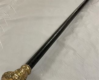 Rolled Gold Top Walking Stick/Cane