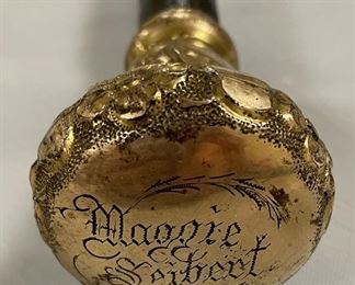 Rolled Gold Top Walking Stick/Cane