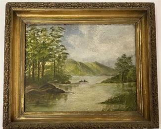 Framed Scenic Oil Painting