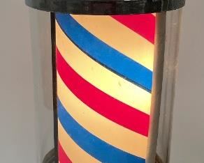 Vintage Barber Revolving Light Pole