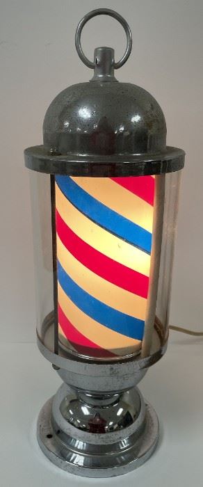 Vintage Barber Revolving Light Pole