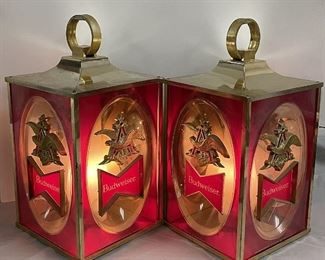 Vintage Budweiser Advertising Bar Lights