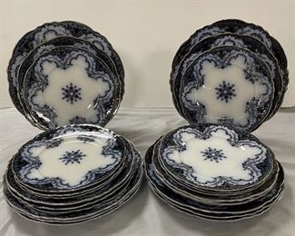 "Cambridge" Flow Blue