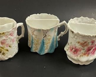 German Floral Shaving Mugs