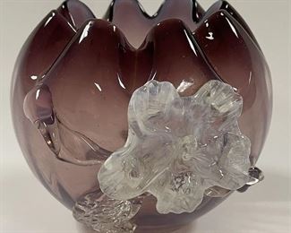 Stevens and Williams Art Glass Rose Bowl