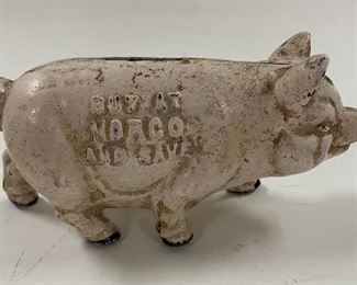 Advertising Cast Iron Norco Foundry Pig Bank 