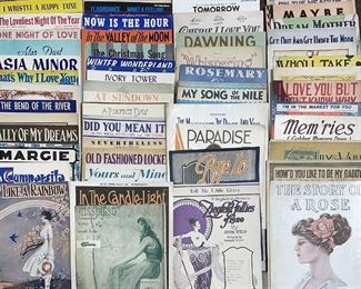 Old Sheet Music Incl. With Nice Lithograph