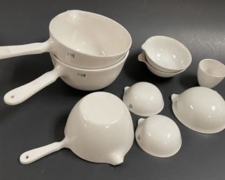 Old Apothecary Porcelain Measures