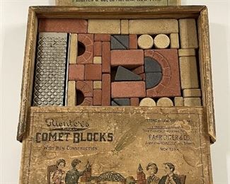 Dated 1900 Toy "Comet Blocks" With Instructions in Orig. Box