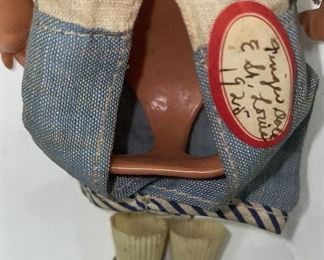 Celluloid Finger Doll, Put Fingers Through Leg Holes into Shoes to Walk