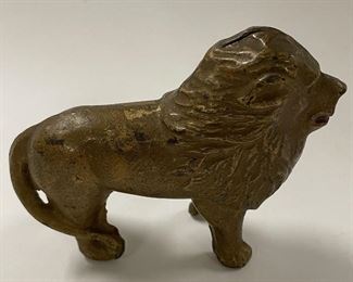 Cast Iron Lion Bank