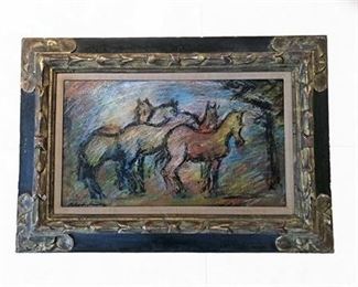 Leo Michelson Signed Oil Painting 