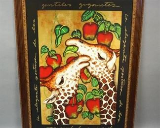 Luis Sottil (Mexican, 1959- ) Gentle Giants Print On Canvas, Framed, 41" W x 54.5" H