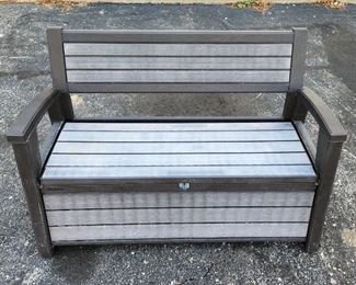 Polyvinyl Patio Bench With Storage, 35" x 52" x 34"