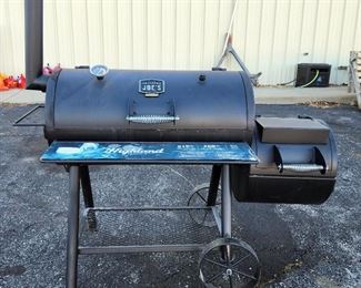 Oklahoma Joes Highland Offset Smoker, With Cover, 54" x 59" x 27"