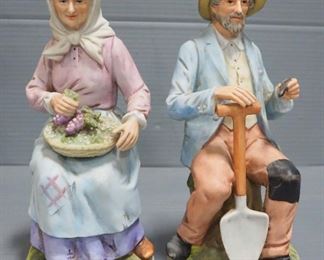 Homco Painted Porcelain Figurines, Qty 6, Ranging In Height 8" - 12"